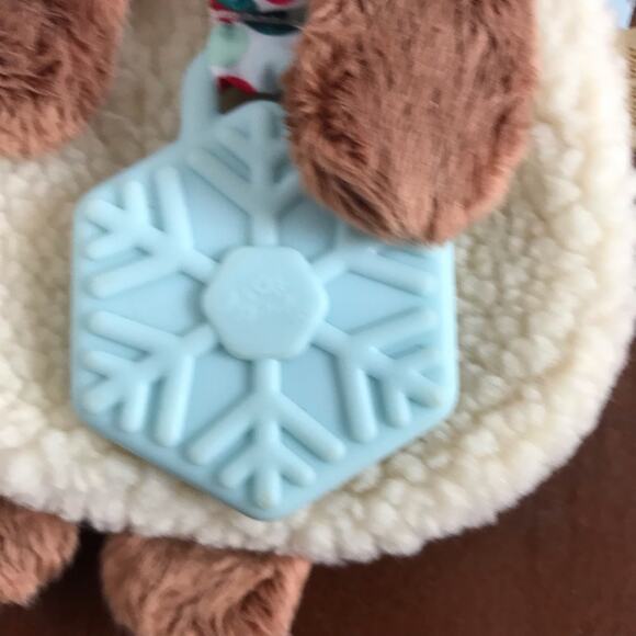3/$20 Itzy Ritzy New & Unused Baby Christmas Bear Plush Lovey Textured Teether - Picture 3 of 8